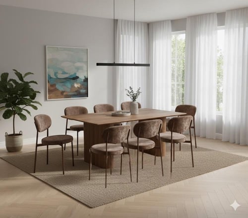 طاوله طعام خشب 8 كراسي