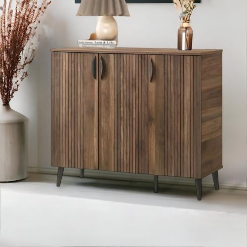 خزانة احذية ثلاث درف بني