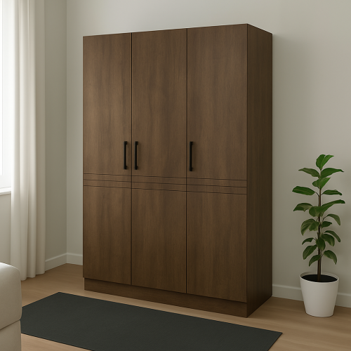 دولاب ملابس 3 درف بني مودرن