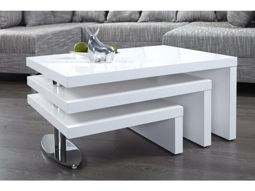 طاوله قهوه وسط لون ابيض