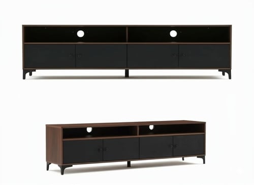 طاولة تلفاز لون اسود مقاس 180 سم