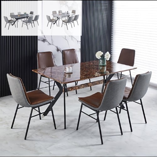 طاولة طعام 6 كراسي الوان متعدده