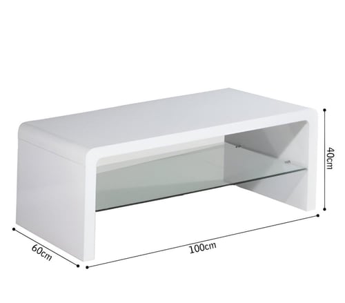 طاوله قهوه وسط لون ابيض