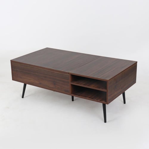 طاوله قهوه وسط بني مع وحده تخزين