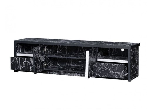 طاوله تلفاز حديثه لون اسود مزخرف