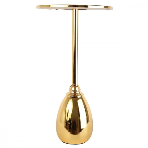 طاوله مفرده جانبية لون ذهبي سطح مرايا