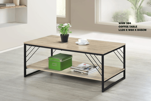 طاولة قهوة وسط دورين بني متعدد الالوان