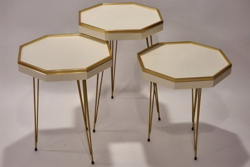 طاولات خدمة 3 قطع اوف وابت سكري