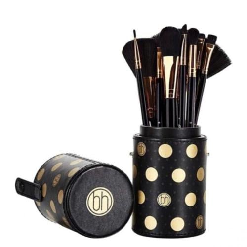 مجموعة فرش من بي اتش اسود منقط -12 فرشاة