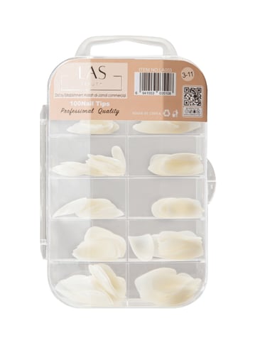 اظافر تركيب طقم 100 حبه من لاس بيوتي