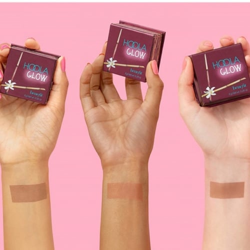 برونز لامع بودرة مضغوطة هولا غلو - بنفت