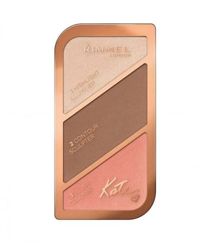 باليت ثلاثي برونزر وهايلايت وبلاشر لنحت الوجه - ري...