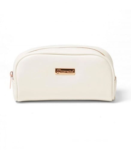 مجموعة فرش مكياج روز رومانس 12 فرشاة مع حقيبة بيضا...