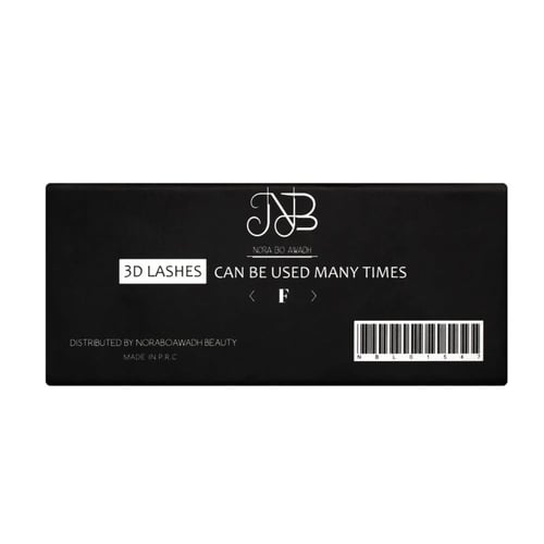 رموش المنك الطبيعي خيط اسود من نوره بو عوض - حرف F