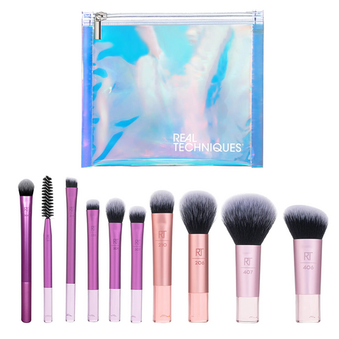 طقم فرشاة مكياج للسفر 10 قطع من ريل تكنيك
