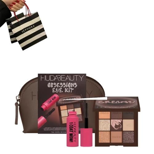 مجموعة اوبسيشنز, باليت+مسكرة+ شنطة من هدى بيوتي