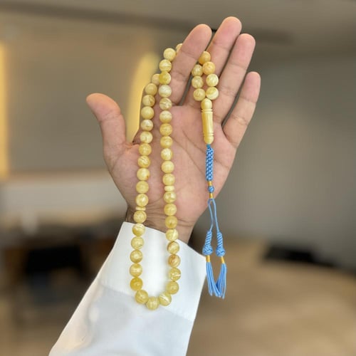 سبحة كهرمان طبيعي