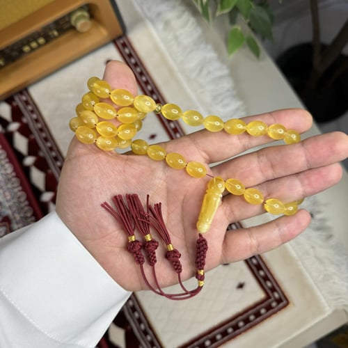 سبحة كهرمان طبيعي K001