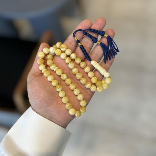 سبحة كهرمان طبيعي