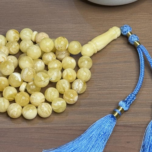 سبحة كهرمان طبيعي فاخرة