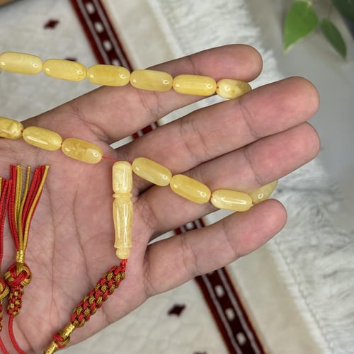 سبحة كهرمان طبيعي K002