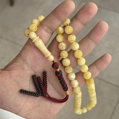 سبحة كهرمان طبيعي