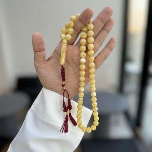 سبحة كهرمان طبيعي