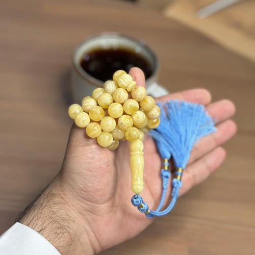 سبحة كهرمان طبيعي فاخرة