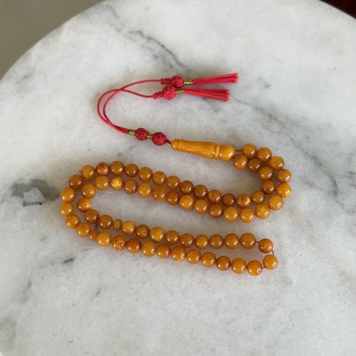 سبحة كهرمان طبيعي حر