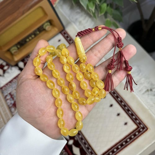 سبحة كهرمان طبيعي K001