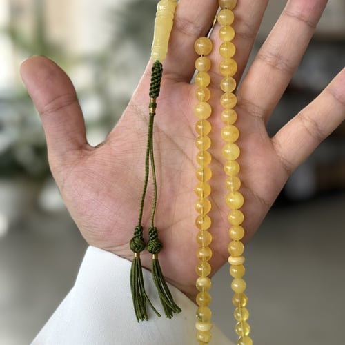 سبحة كهرمان طبيعي فخمة