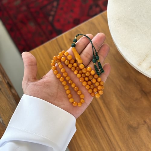 سبحة كهرمان طبيعي حر