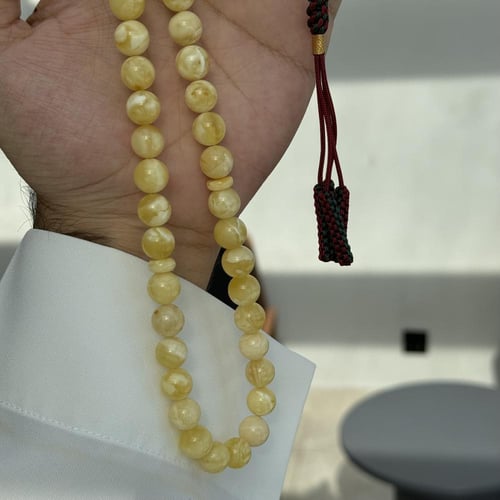 سبحة كهرمان طبيعي