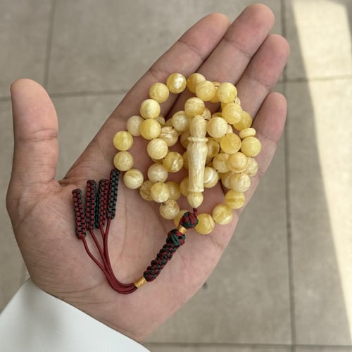 سبحة كهرمان طبيعي