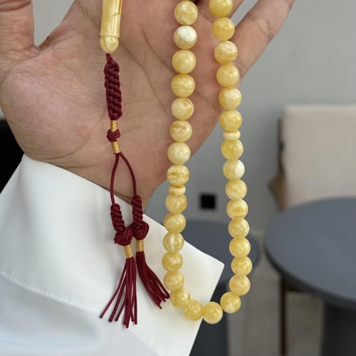 سبحة كهرمان طبيعي