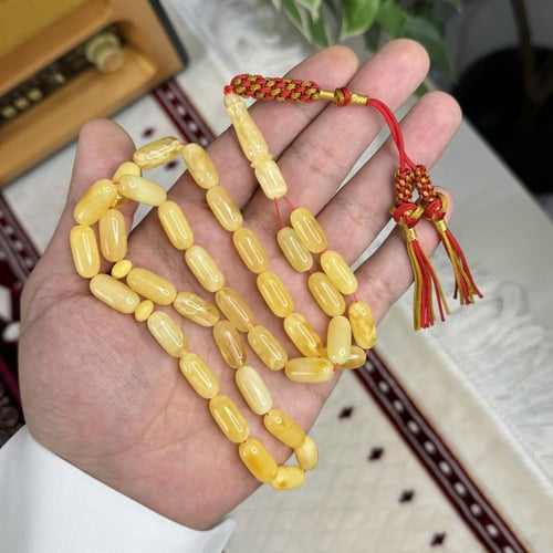 سبحة كهرمان طبيعي K002