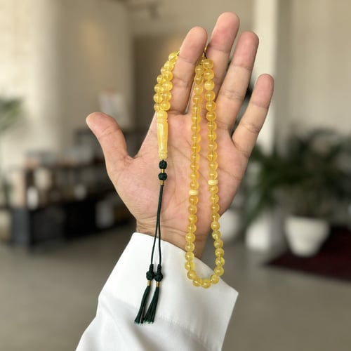 سبحة كهرمان طبيعي اصلي