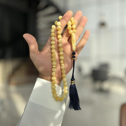 سبحة كهرمان اصفر