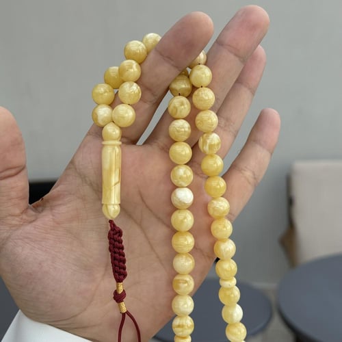 سبحة كهرمان طبيعي