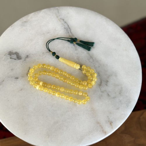 سبحة كهرمان طبيعي اصلي