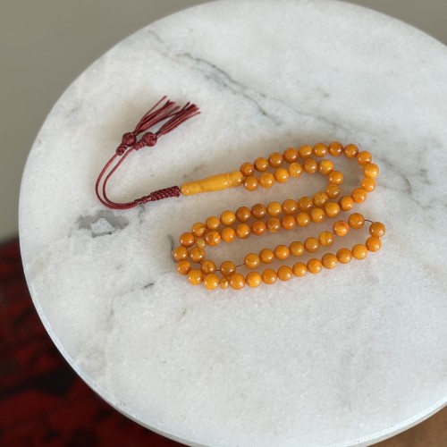 سبحة كهرمان طبيعي حر