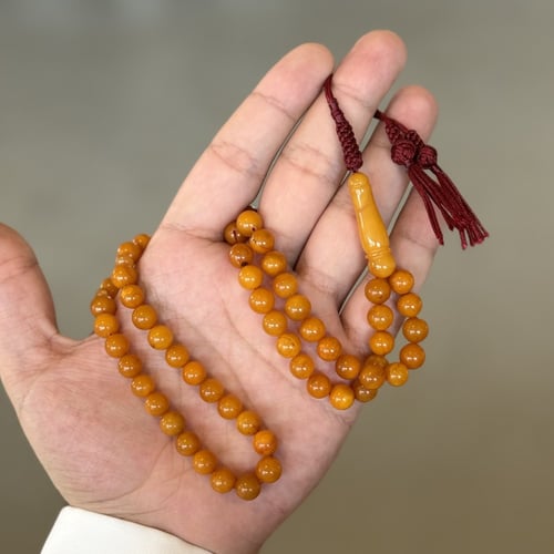 سبحة كهرمان طبيعي حر