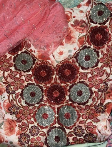 مخور جاهز حرير ملكي مع شيله مقاس لارج