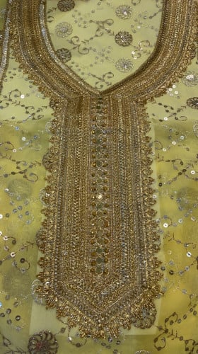 قماش مخور شيفون عماني مطرز