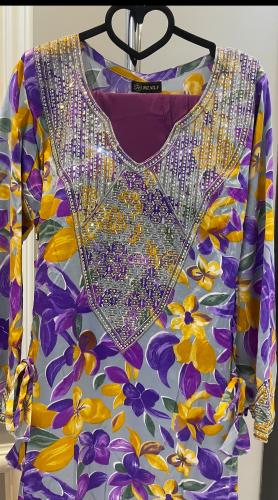 مخور حرير مع ربطات وشيله L