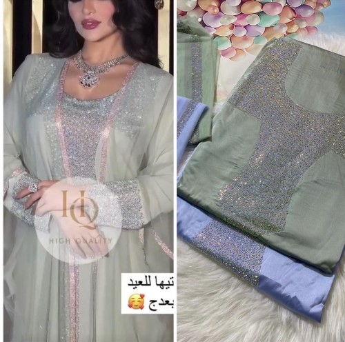 قماش حرير ايطالي فخم مع بشت