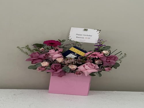 عقد سوارفسكي مع الورد North طلاء ذهبي وردي