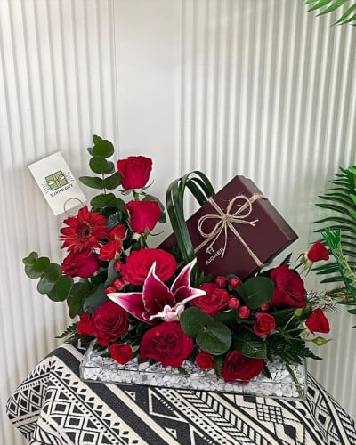 تنسيق هدية على قاعده اكريلك