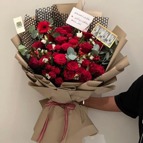 باقة ورد احمر