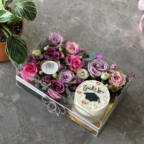 تنسيق اكريلك مع كيكه التخرج